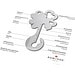 Geschenkartikel: ROMINOX® Key Tool Lucky Charm / Kleeblatt Glücksbringer (19 Funktionen) im Motiv-Mäppchen Danke, silber