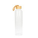 Glasflasche mit Hülle Bamboo 0,75 l, transparent/grau