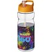 H2O Active® Base Tritan™ 650 ml Sportflasche mit Ausgussdeckel, transparentklar/orange