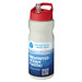 H2O Active® Eco Base 650 ml Sportflasche mit Ausgussdeckel, elfenbeinweiß/ rot