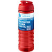 H2O Active® Eco Treble 750 ml Sportflasche mit Stülpdeckel & Trinkklappe, rot, rot