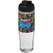 H2O Active® Tempo 700 ml Sportflasche mit Klappdeckel, transparent/schwarz