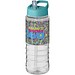 H2O Active® Treble 750 ml Sportflasche mit Ausgussdeckel, transparent/aquablau