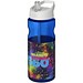 H2O Base Sportflasche mit Ausgussdeckel, 650 ml, blau,weiss