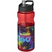 H2O Base Sportflasche mit Ausgussdeckel, 650 ml, rot,schwarz