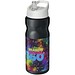 H2O Base Sportflasche mit Ausgussdeckel, 650 ml, schwarz,weiss
