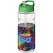 H2O Base Sportflasche mit Ausgussdeckel, 650 ml, transparent,grün