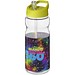 H2O Base Sportflasche mit Ausgussdeckel, 650 ml, transparent,limone