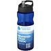 H2O Eco Sportflasche mit Ausgussdeckel, 650 ml, blau/schwarz