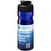 H2O Eco Sportflasche mit Klappdeckel, 650 ml, blau/schwarz
