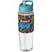 H2O Tempo Sportflasche mit Ausgussdeckel, 700 ml, transparent/aquablau