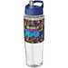 H2O Tempo Sportflasche mit Ausgussdeckel, 700 ml, transparent/blau