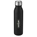 Harper 700 ml Sportflasche aus Edelstahl mit Metallschlaufe, schwarz