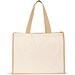 HELSINQUE. Tasche aus Canvas (320 g/m²), mit Boden und Seiten aus laminierter Jute (350 g/m²) in Naturtönen, Natur