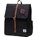 Herschel City Rucksack aus recyceltem Material 16 L, schwarz
