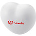 Herzförmiger Antistress Ball, weiss