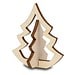 Holzfiguren-Karte, Tannenbaum, 2-seit. Druck