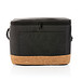 Impact AWARE™ XL RPET Two-Tone Kühltasche mit Korkdetail, schwarz