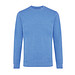 Iqoniq Denali ungefärbt. Rundhals-Sweater aus recycelter BW, heather blue