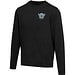 Jasper 280 g/m² Pullover mit Rundhalsausschnitt aus recycelter Bio Baumwolle (OCS), unisex, schwarz, 3XS