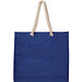 Jutetasche mit Kordelgriffen, blau