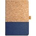 KLEE. A5 Notizbuch aus Kork und Leinen mit linierten Blättern, Blau