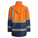 Kombinierter, gesteppter Parka Merak mit High Visibility, L, navy/fluor orange