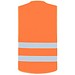 Korntex® Warnweste Freiburg, 2 Klett, XL, Signal-Orange