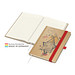 Geiger-Notes Match-Book Creme Bestseller Notizbuch A4 Natura braun, inkl. Druck, rot
