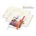 Geiger-Notes Match-Hybrid Creme Bestseller Notizbuch, Cover-Star matt, inkl. Druck, orange