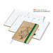 Geiger-Notes Match-Hybrid White Bestseller Notizbuch A4, Natura braun, inkl. Druck, grün