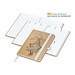 Geiger-Notes Match-Hybrid White Bestseller Notizbuch A4, Natura braun, inkl. Druck, weiß