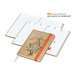 Geiger-Notes Match-Hybrid White Bestseller Notizbuch A5, Natura braun, inkl. Druck, orange