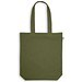 MERIDA. Tragetasche (220 g/ m²) aus Baumwolle (50%), recycelter Baumwolle (30%) und polyester (20% rPET), Dunkelgrün