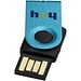 Mini USB-Stick, aquablau, 2GB