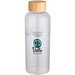 Mirage 650 ml einwandige Trinkflasche aus Borosilikatglas mit Bambusdeckel, transparent