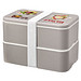 MIYO Renew Doppel-Lunchbox, kieselgrau