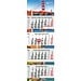 Geiger-Notes Monatskalender Quadro Wire-O 4 Bestseller, inkl. Druck, hellgrau