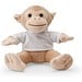 MONKY. Plüschtier in Form eines Affen mit T-Shirt, Hellbraun