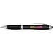 Nash RCS Stylus Kugelschreiber aus recyceltem Kunststoff mit farbigem Schaft und schwarzem Griff (schwarze Tinte), schwarz