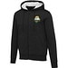 Natron 320 g/m² Sherpa-Kapuzenjacke mit Reißverschluss, schwarz, S