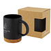 Neiva 425 ml Keramiktasse mit Korkboden, schwarz