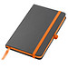 Notizbuch BlackLine, DIN A6, liniert, schwarz/orange