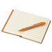 Notizbuch mit Kugelschreiber Mini, liniert, natur/orange Notizbuch mit Kugelschreiber Mini, liniert, natur/orange