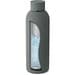 ODIN. Trinkflasche aus Edelstahl (36% recycelt) (550 mL) mit gummierter Oberfläche, Dunkelgrau