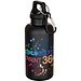 Oregon 400 ml einfarbige RS-zertifizierte Trinkflasche aus recyceltem Kunststoff mit Karabinerhaken, schwarz