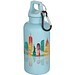 Oregon 400 ml einfarbige RS-zertifizierte Trinkflasche aus recyceltem Kunststoff mit Karabinerhaken, wolkenblau