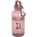 Oregon 400 ml RCS-zertifizierte Trinkflasche aus recyceltem Kunststoff mit Karabiner, altrosa