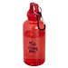 Oregon 400 ml RCS-zertifizierte Trinkflasche aus recyceltem Kunststoff mit Karabiner, rot