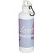 Oregon 750 ml einfarbige RS-zertifizierte Wasserflasche aus recyceltem Kunststoff mit Karabinerhaken, weiss